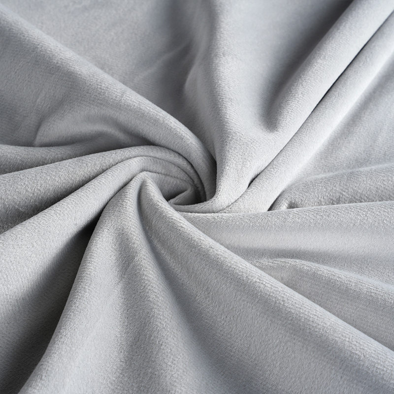 White silk short plush curtain fabric