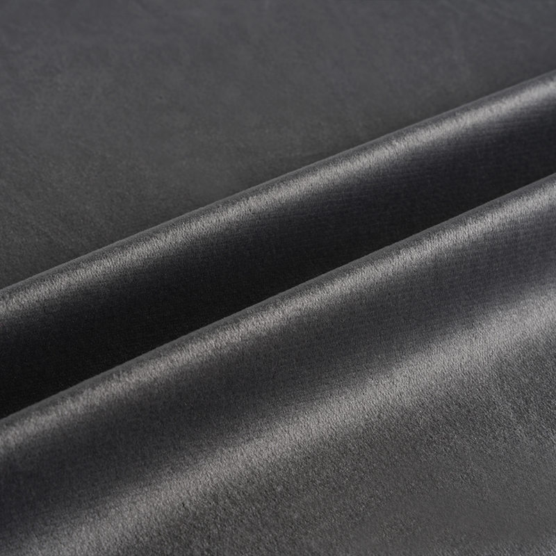 Black silk Dutch velvet curtain fabric