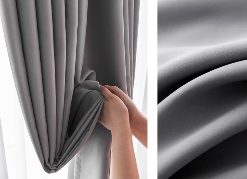 Plain high precision blackout curtain fabric