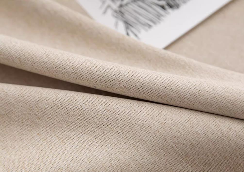 Double-sided linen curtain fabric